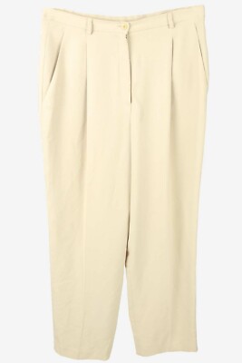 Vintage Hose Pants High Waist Büro Freizeit 90er beige Bundweite 30 - JNS5377