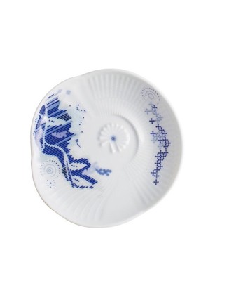*NEW KAHLA Centuries 5 Inch Saucer - Indigo Design on White - Set Of 3 Saucers 