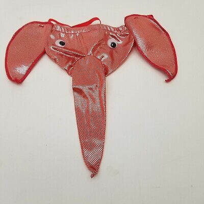 Mens Shiny Red Metallic Gag Gift Elephant Thong Bikini Underwear Valentine  love 