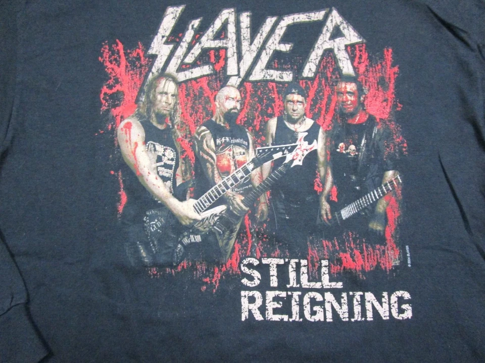 Vintage Slayer Band T Shirt (L) Y2K 2004 Tour Graphic Longsleeve Still Reigning - Image 3 of 4
