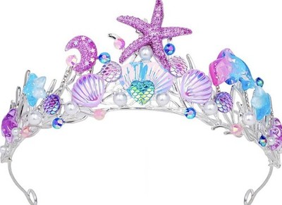 Mermaid Birthday/ Dress Up Crown & Four Jellyfish Paper Lanterns Combo