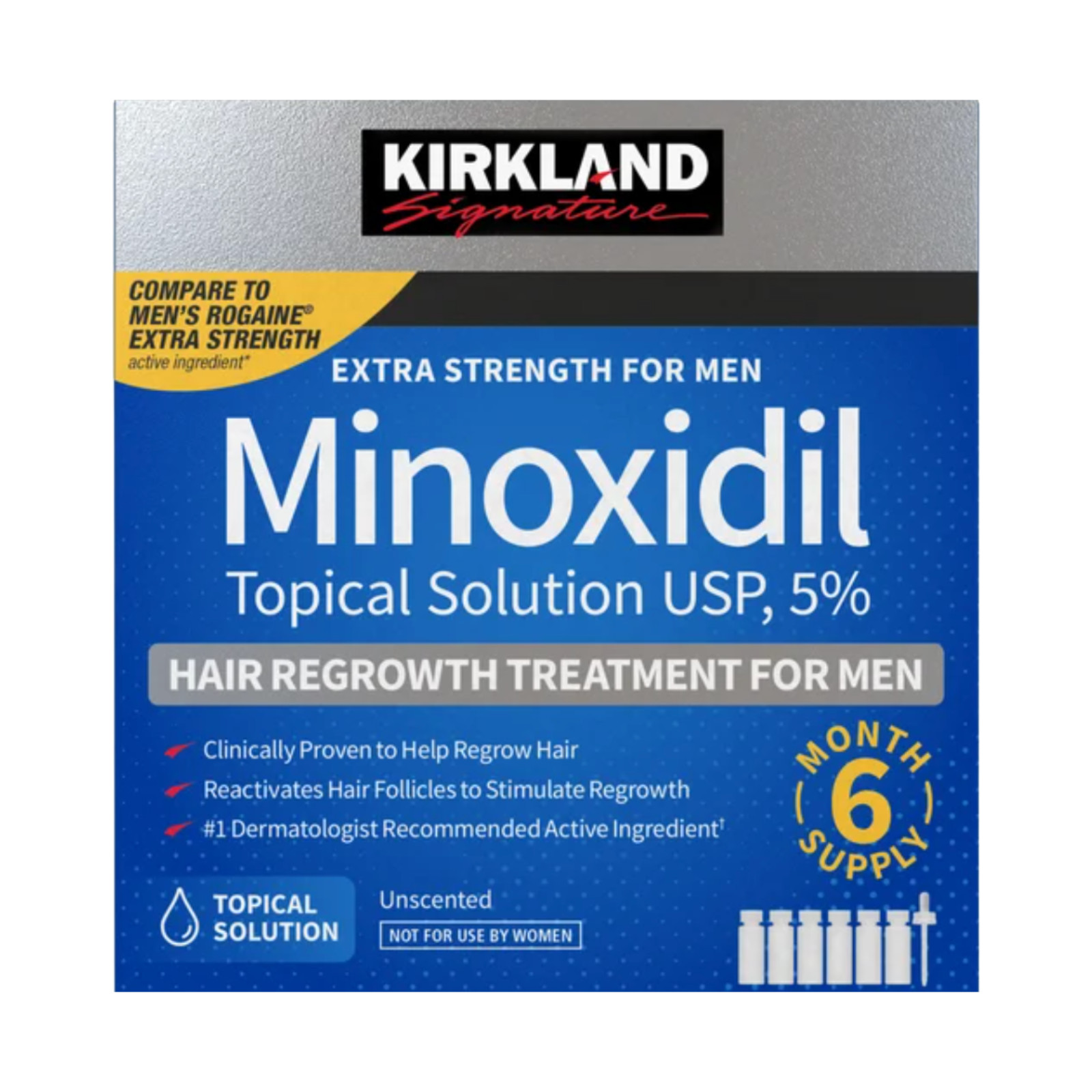 Kirkland Signature Minoxidil 5% Men Hair Regrowth Solution 6