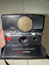 Polaroid SX-70 Sonar OneStep Folding SLR Instant Camera Vintage w/ Strap