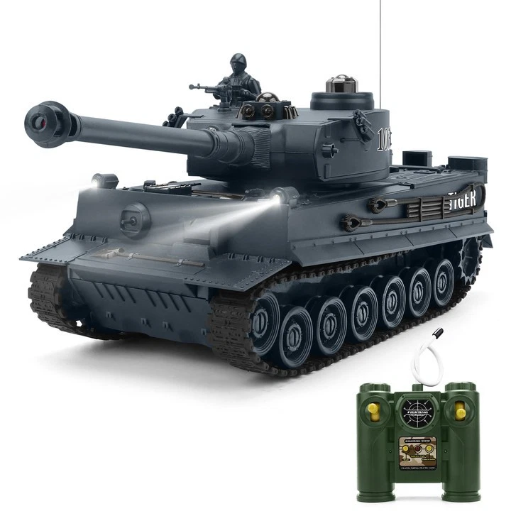 1/28 Battle Tank RC Tank with Infrared Shoot M1A2 Abrams Tiger Tank Toy for Kids - Image 2 of 4