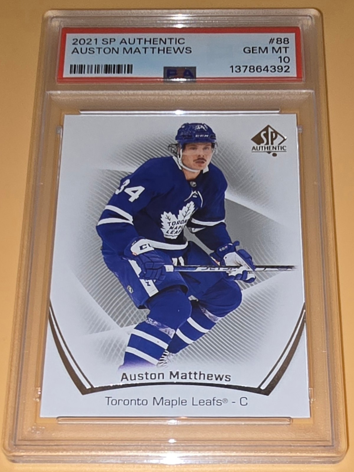 Auston Matthews PSA 10 Low Pop 2021-22 SP Authentic Hockey Toronto Maple Leafs view 3