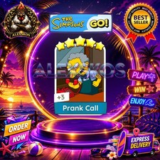 Calcomanía Prank Call ⭐Monopoly Go MOGO The Simpsons Go! Pegatinas 🌟Entrega rápida