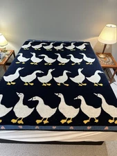 Vintage 1987 Crown Crafts, Inc. Made In Yugoslavia Duck Blanket
