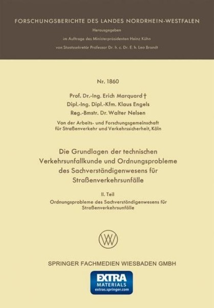 Die Grundlagen Der Technischen Verkehrsunfallkunde Und Ordnungsprobleme Des Sach-image