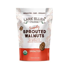 Lark Ellen Farm Sprouted Organic Certifed Walnuts Unsalted - Non GMO Keto Sna...