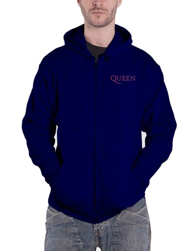 Queen T-Shirt Ufficiale Classic Crest Logo - Blu Navy, Cotone Morbido, Finitura Snow Wash, Taglie Unisex - 4