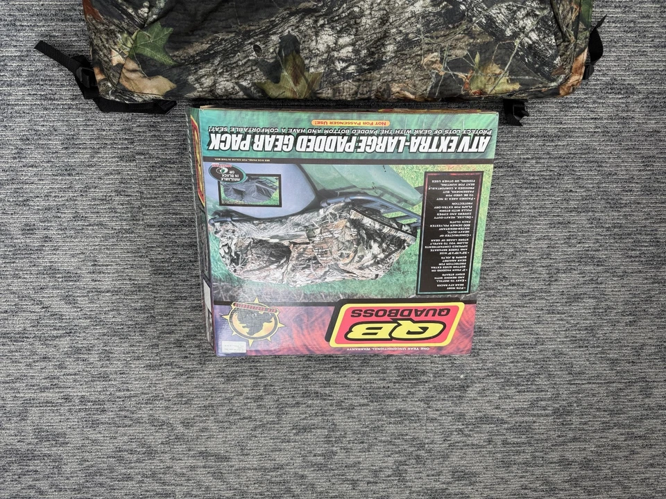 Quadboss ATV Rear Rack Storage Cargo Bag Honda Foreman 400 450 500 TRX300 Camo - Image 4 of 4