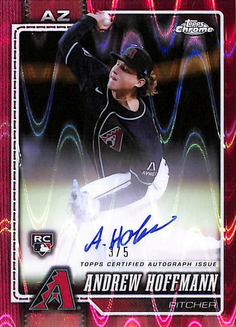 2026 Topps Chrome Andrew Hoffmann #RA-AH Red RayWave /5 Auto RC
