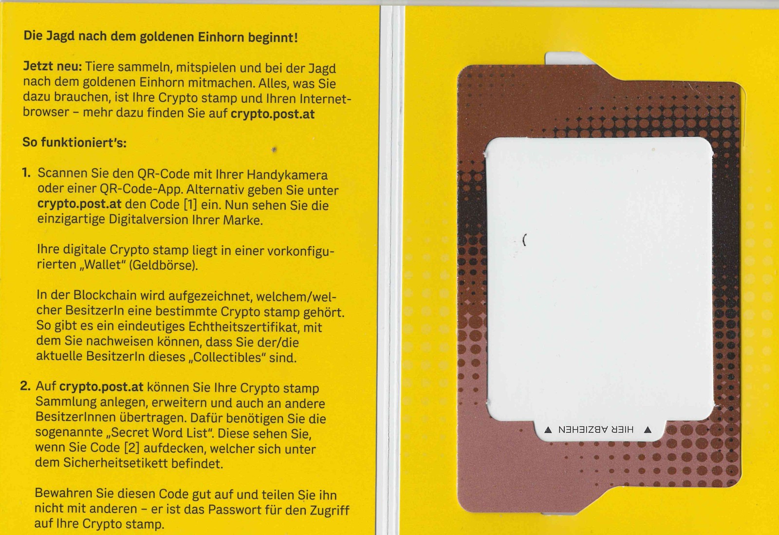 Österreich 2019: Cryp Nr. 3 Panda pfr - Etiketten beidseitig unbeschäd.