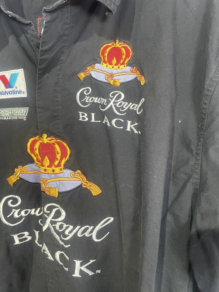 Chase Authentics Men's XXL NASCAR Crown Royal Black Shirt Kenseth Roush - Image 2 of 4