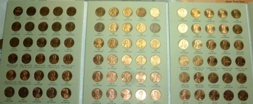 Complete  Lincoln Cent Set 1975 to2013  With Harris Folder #F21-75 uncirculated