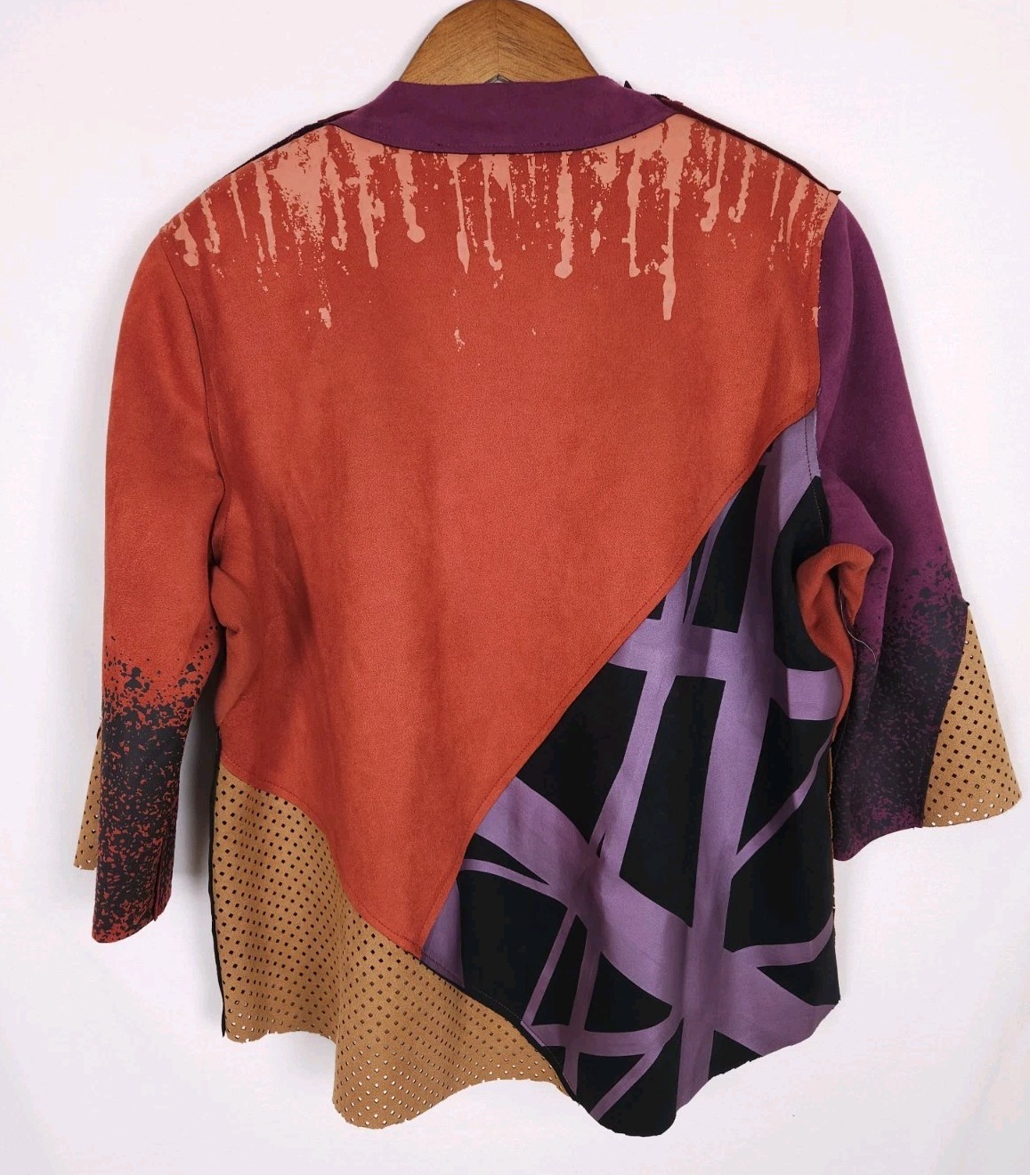 Ali Miles Size Petite Small Patchwork Orange Purp… - image 10