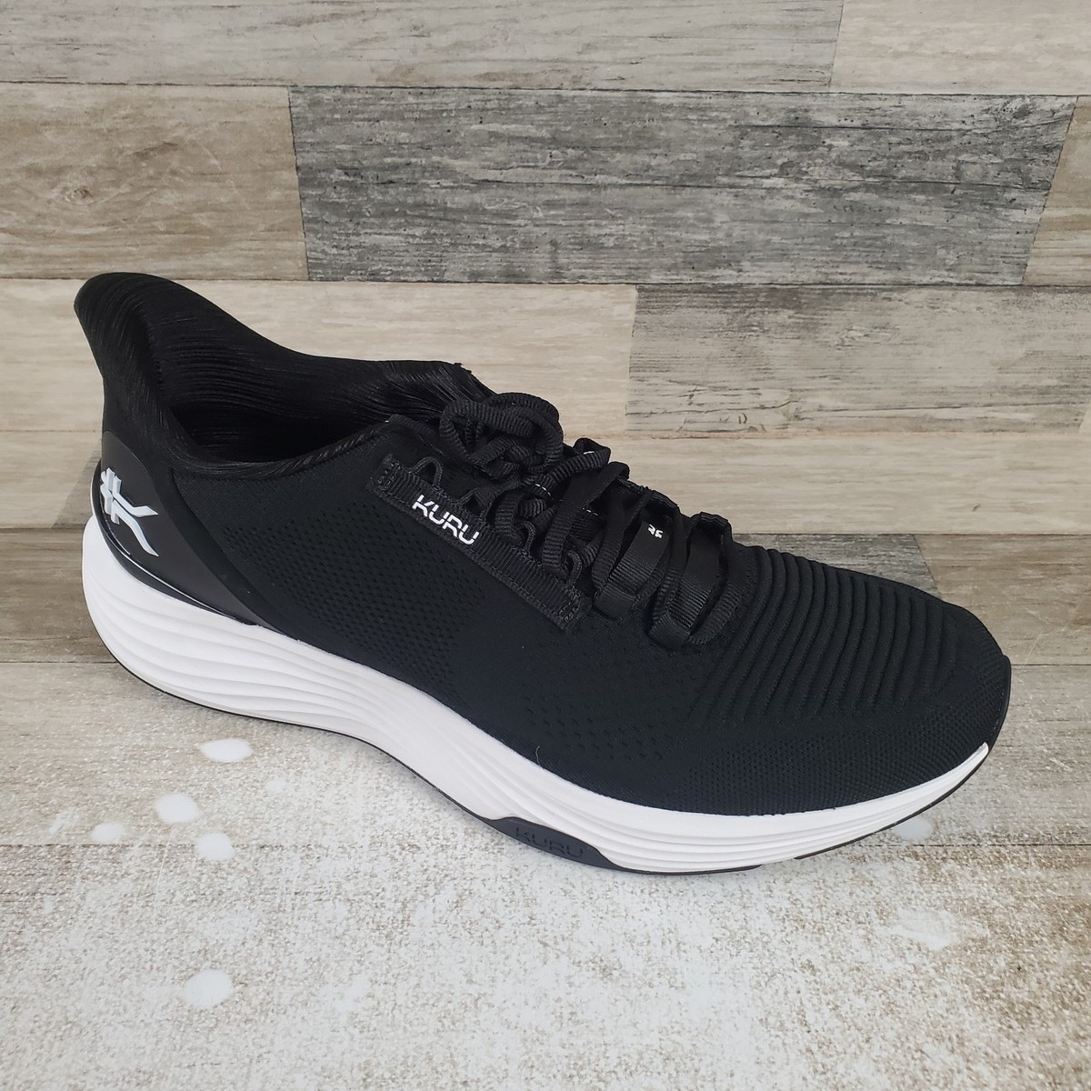 Kuru Atom Cloud Running Shoes Jet Black Mens 13 Wide Mesh Athletic Sneakers rare KURU ATOM CLOUD Jet Black Citron Athletic Sneaker men  main image 2