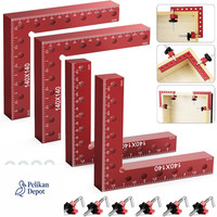 Winkelspanner 90 Grad Klemmen 14X14 Cm Aluminium Rot 4 StüCk
