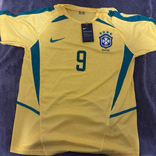 Nike Brazil National Team Ronaldo #9 Soccer Jersey Yellow/Green Size L SizeSmall