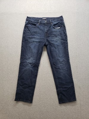 Flag & Anthem Men Jeans 32/28 Dark Blue Straight Slim Leg 5 Pocket Casual Denim