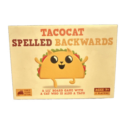 Tacocat Spelled Backwards Board Game Exploding Kittens 2 Players Complete