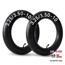 2 Pack 3.25/3.50-10 Inner Tubes 3.50x10 3.5-10 Scooter Tube with Bent Valve