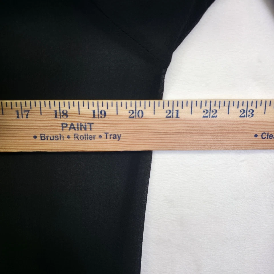 UNIQLO Maxi Dress Womens S Black Button Sheer Whimsigoth Witchy Tie Neck - Image 3 of 4