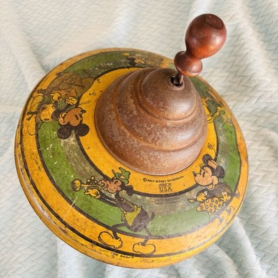 Very Rare Fritz Bueschel  Walt Disney  Mickey Mouse & Friends  Spinning Top