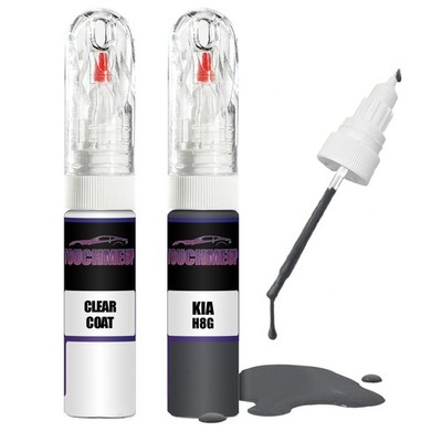 Lackstift für KIA DARK PENTA H8G + Klarlack Pinsel Kratzer Fix Kit