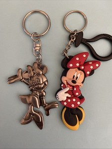 Two Disney Minnie Mouse Keychains