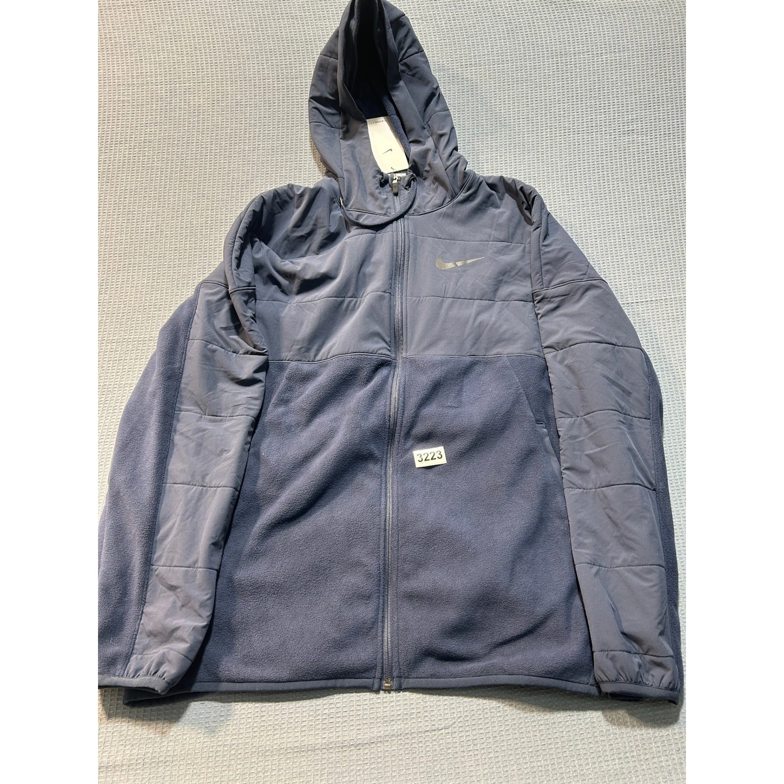 Nike Therma-FIT Full Zip Training Hoodie Mens Sz XL Navy Blue