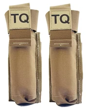 2 Pack FAIR USMC Tourniquet TQ Pouch Coyote MOLLE / PALS