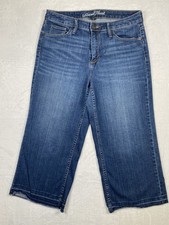 Universal Thread Womens High Rise Wide Leg Crop Jeans Blue Size 8/ 29R