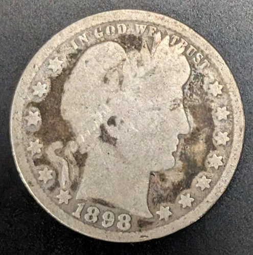 An Early Silver Barber Quarter from 1898!