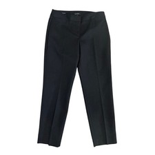 Talbots black cotton blend signature ankle straight leg mid rise pants size 6