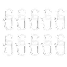100 Pcs Plastic Curtain Tiebacks Holdbacks Hooks Transparent for Kitchen 