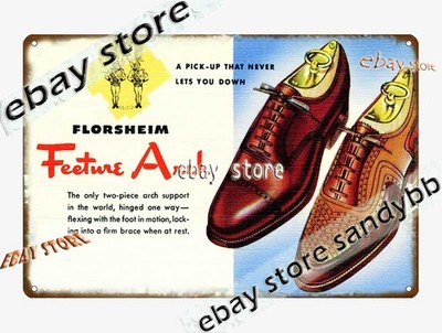 1941 Shoe Advertisement Plaque Vintage Fashion Tin Sign home decor categories