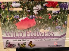 wildflower seeds corn field annual mix thompson & morgan 5 gram 100% uk native 1302.00 per kilo