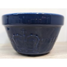 Mason Cash Heritage Azul Marino Gres Pudín Lavabo Corona en Relieve 5.5 Pulgadas