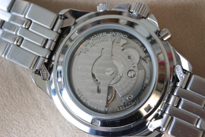 ☆Orient M-Force Ex01C0CA中古品美品☆ Orient M Force EX01C0CA Automatic Watch Blue Dial 100m w/Box