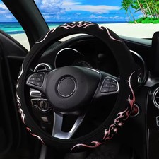 Flame Totem Steering Wheel Cover 14.5 15 Inch Fabric Style New