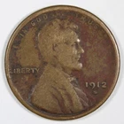 1912-S Lincoln Wheat Cent Semi-Key Date Rare Good Details-Stain Free Shipping