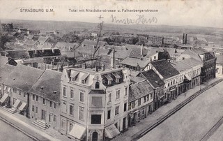 2 x cartolina Strasburgo (Uckermark) Falkenbergerstrasse viaggiata 1915 e una volta mai