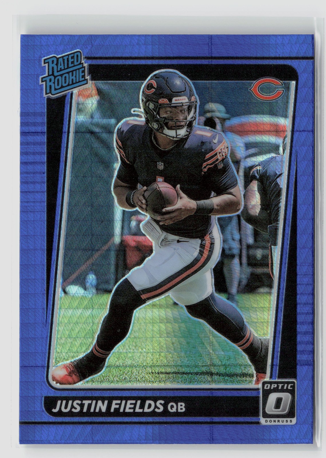 JUSTIN FIELDS #204 2021 PANINI DONRUSS OPTIC BEARS HYPER BLUE ROOKIE