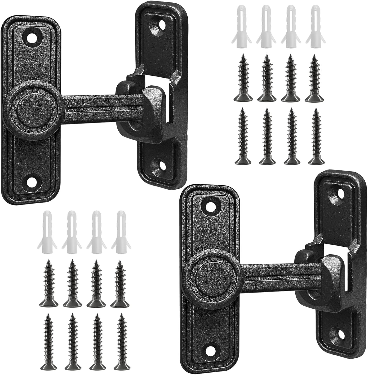2PCS Barn Door Lock,Heavy Duty Sliding Door Latch Hardware Dual Gate Latches,Hom