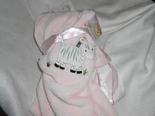OWEN 40 x 30 new BLANKET pink BLACK WHITE ZEBRA PALM TREE GRASS BABY NWT