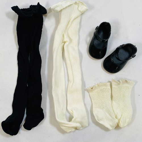 18" American Girl Doll 1993 PC Samantha's Shoes & Socks Complete Set Tights Snap