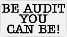 Be Audit You Can Be - 50 Stickers Pack 2.25 x 1.25 inches - Accounting Humor