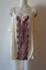 WOMENS SHOW ME YOUR MUMU "BONNAROO" CREAM COLOR PAISLEY COLD SHOULDER DRESS
