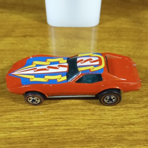 Vintage Hot Wheels Flying Colors Redline Corvette Stingray Red Hong Kong 1976 - Picture 2 of 6